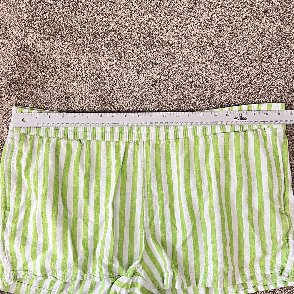 Old Navy Womens 2X Coastal Resortwear Preppy Nautical Linen Beach Pull On Shorts - Picture 8 of 10
